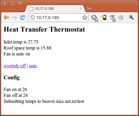 Arduino Network Thermostat Web Interface