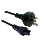 Picture of Power Cable - 3 Pin Plug to Clover Shaped Female - 2M