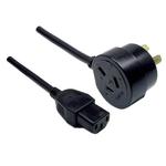 Picture of Power Cable - 2m 3 Pin TAPON Ended Plug to IEC Female Connector 10A