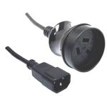 Picture of Power Cable - 2m Male IEC to 3 Pin Socket