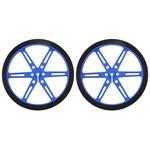 Picture of Pololu Wheel 80x10mm Pair - Blue