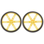 Picture of Pololu Wheel 80×10mm Pair - Yellow